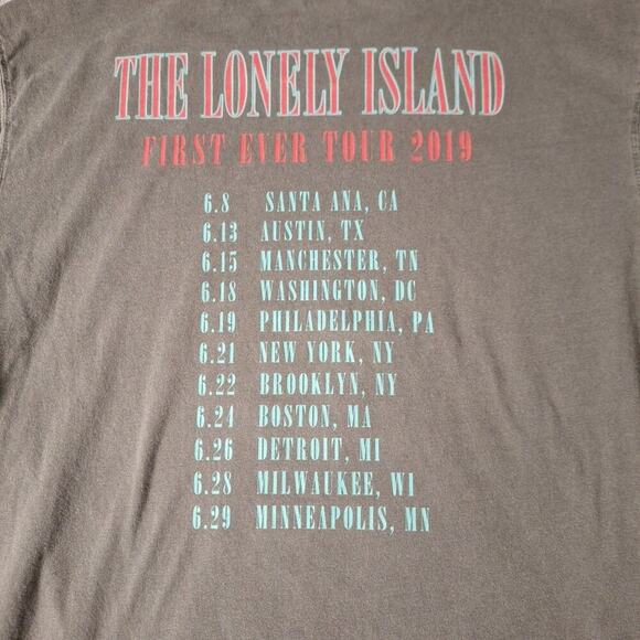 The Lonley Island 2019 First Ever Tour Size Medium Gray Cotton Double-Sided - Picture 5 of 7